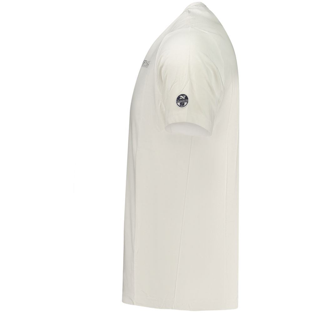 North Sails White Cotton Men T-Shirt
