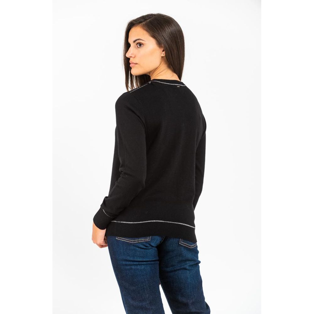 Gas sweater i bomulds- og cashmereblanding – sort