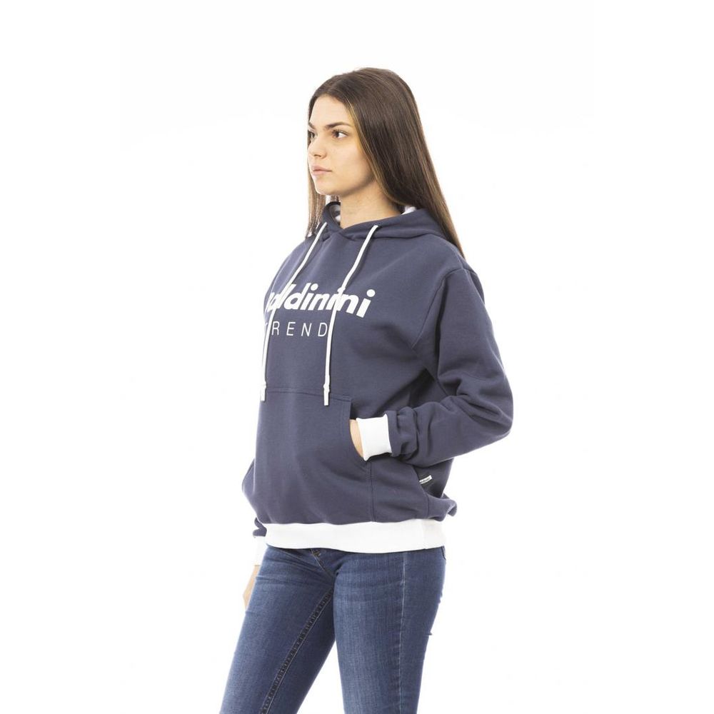 Baldinini Trend Navy Blue Cotton Sweatshirt