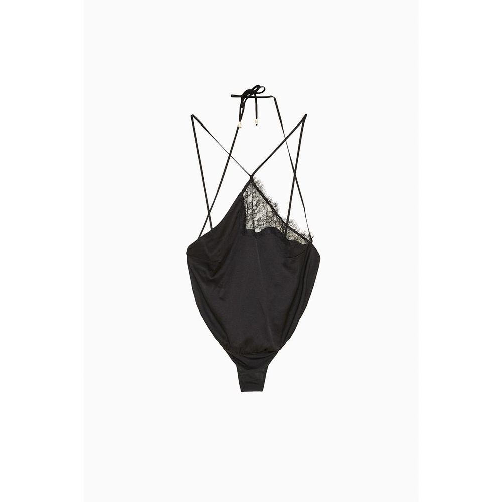 Patrizia Pepe Black Viscose Bodysuit