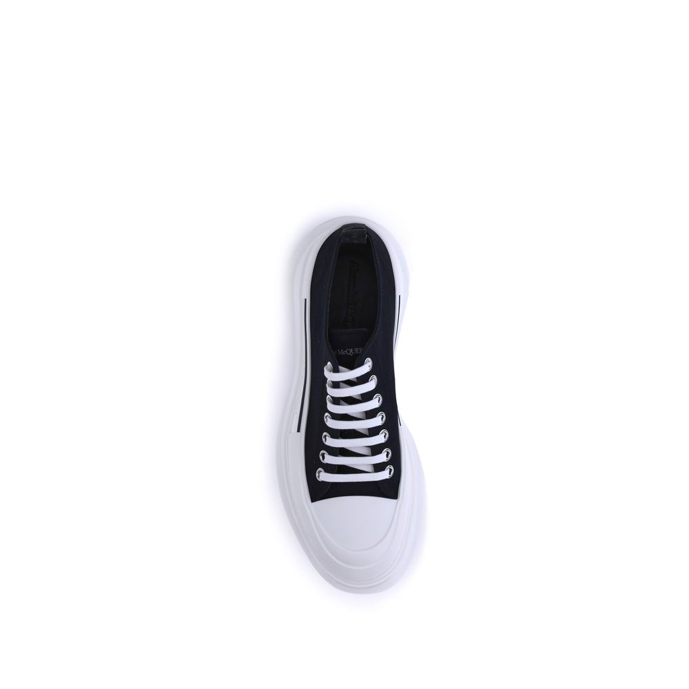 Alexander McQueen Tread Slick sneakers i kanvas – sort