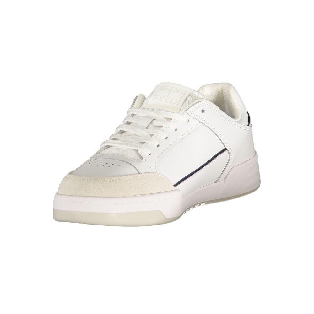 Tommy Hilfiger White Polyurethane Men Sneaker
