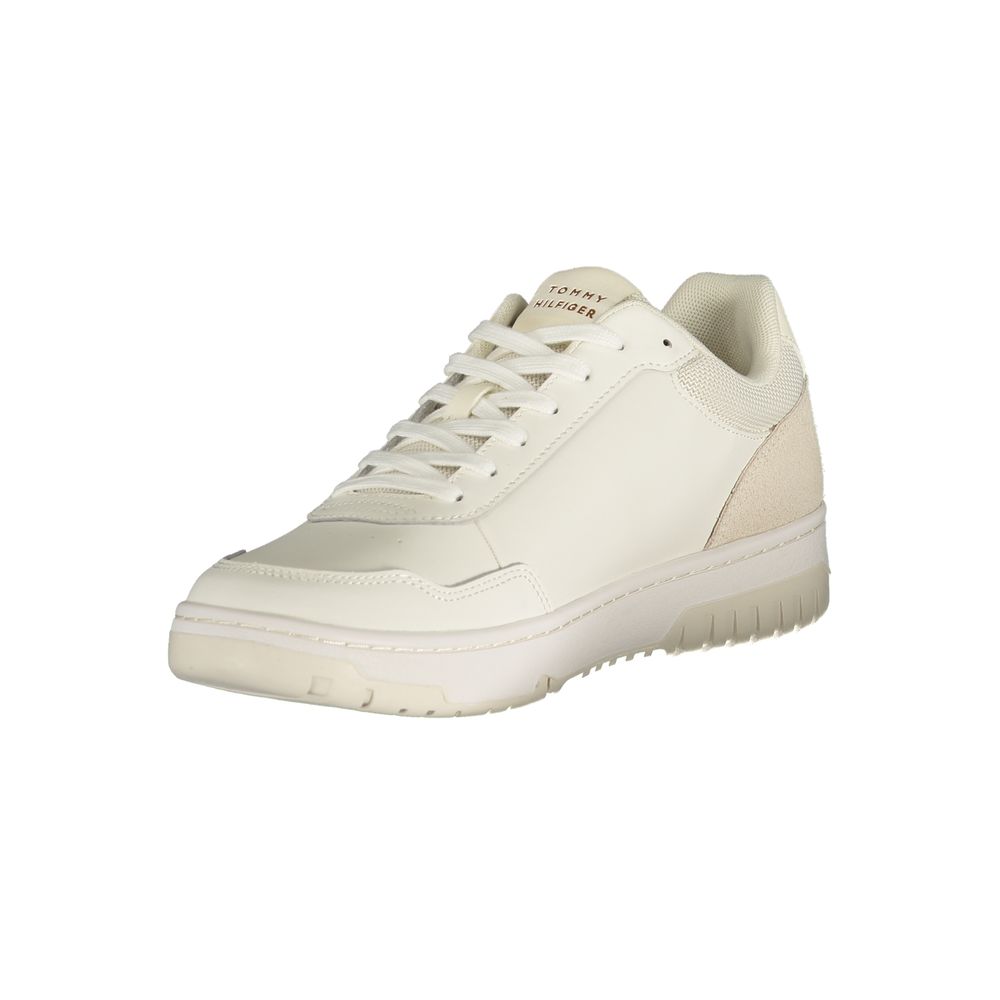Tommy Hilfiger White Polyurethane Men's Sneaker