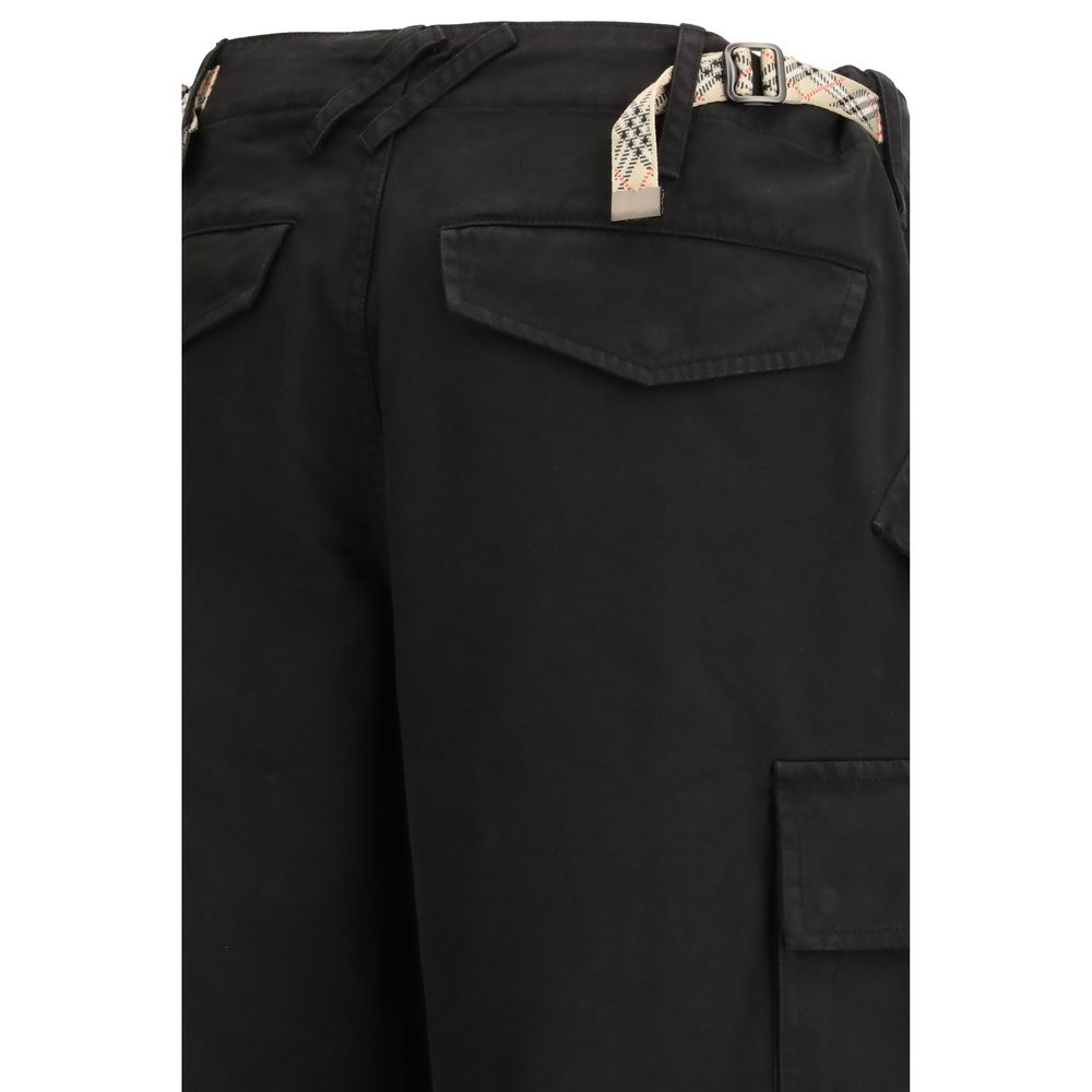 Burberry Black Cotton Cargo Pants