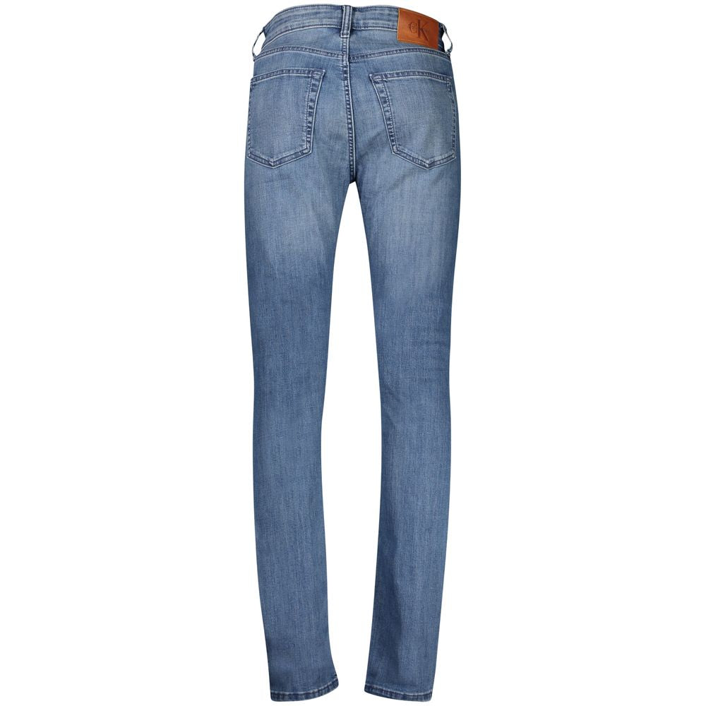 Calvin Klein Blue Cotton Slim Fit Jeans