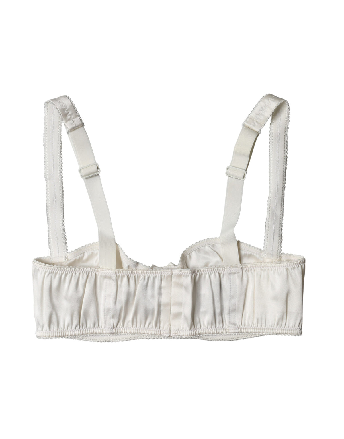 Dolce & Gabbana hvid silkesatin-bh med bøjle