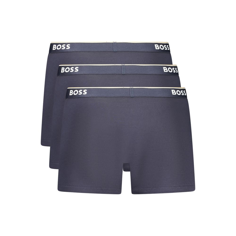 Hugo Boss Blue Cotton Men Boxer Short