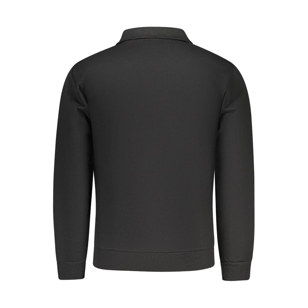 Superga sweatshirt med halv lynlås og lommer – sort