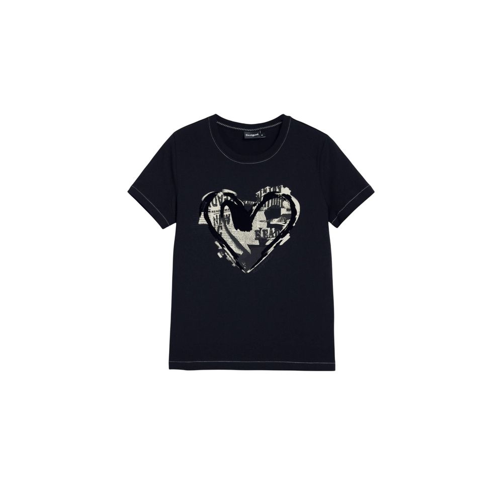 Desigual Black Cotton T-Shirt