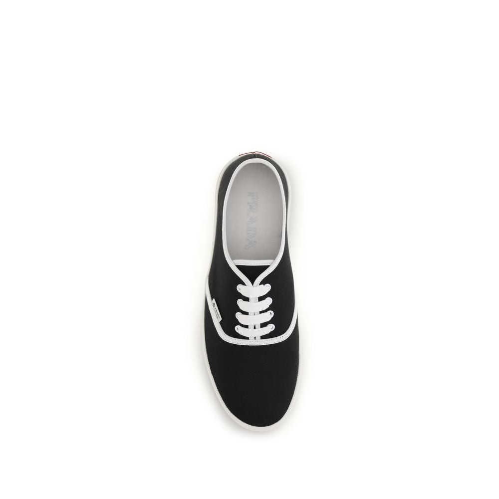 Prada Black Cotton Athletic Sneakers