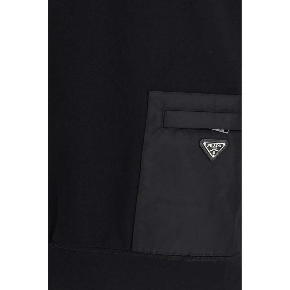Prada sweatshirt med Re-Nylon-lomme – sort