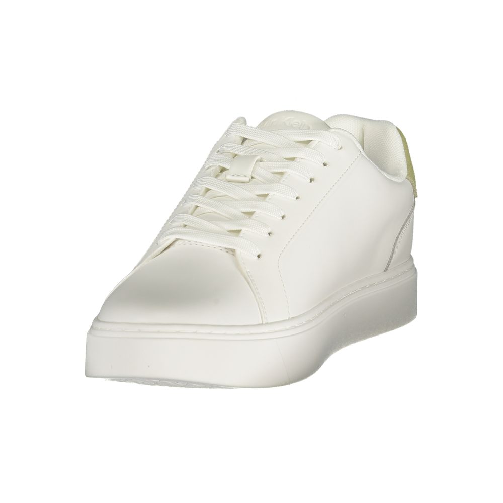 Calvin Klein sneakers til mænd – hvid med grønne detaljer