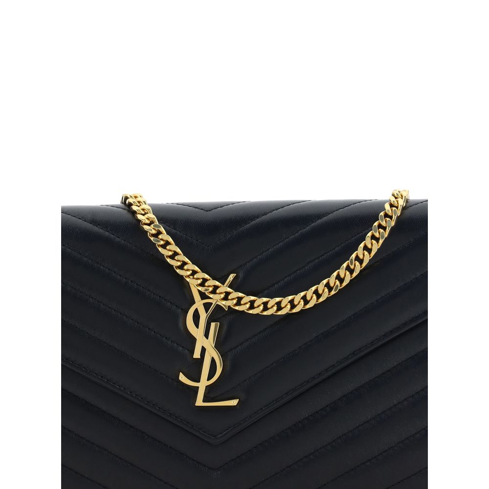 Saint Laurent Black Calf Leather Bos Taurus Shoulder Bag