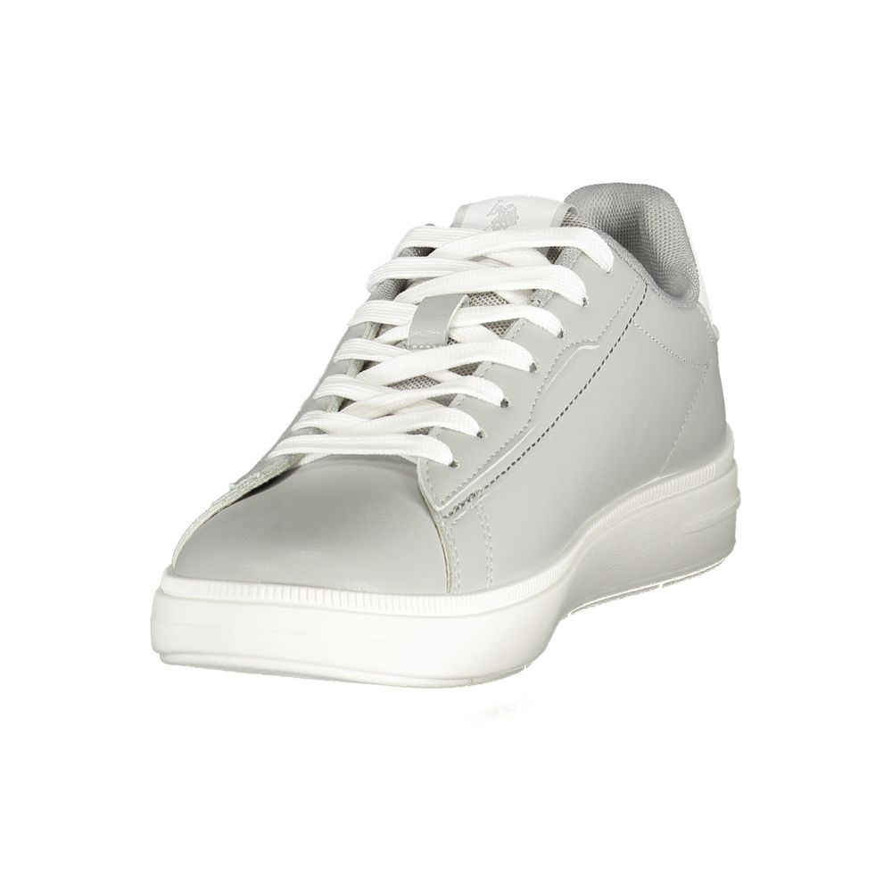 U.S. POLO ASSN. grå herresneakers med hvide detaljer