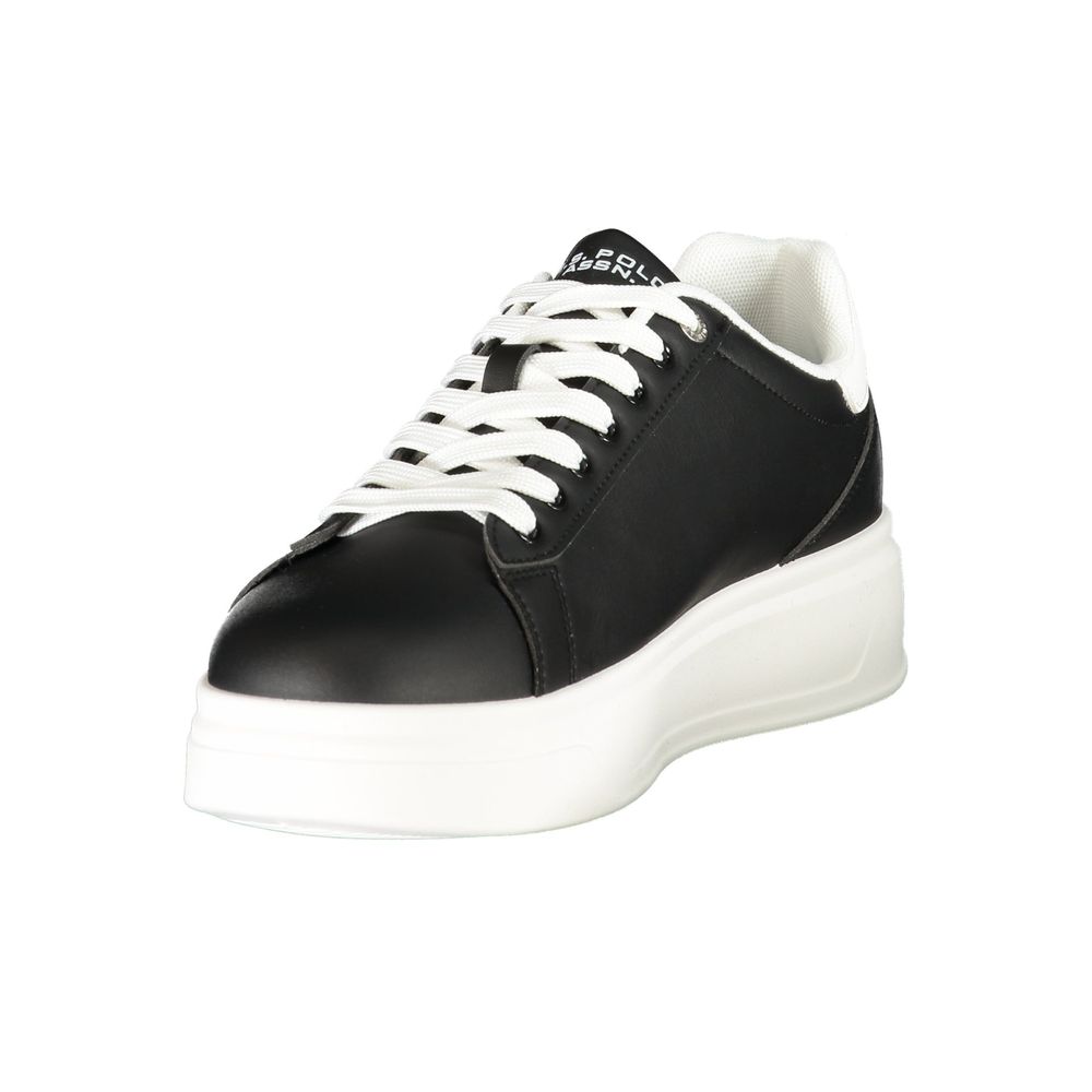 U.S. POLO ASSN. sorte herresneakers med 4 cm kilehæl