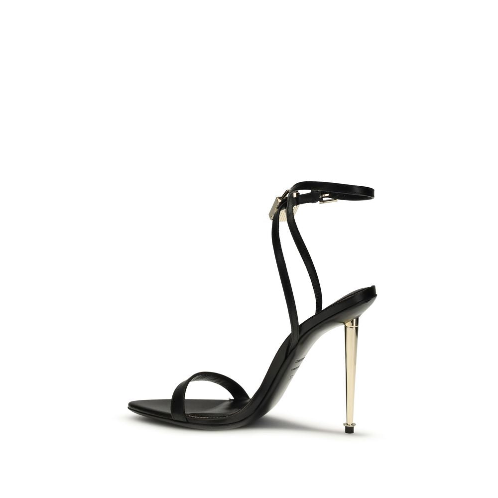 Tom Ford Padlock Pointy Naked sandaler i gedeskind – sort