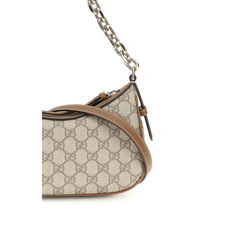 Gucci Small GG Emblem skuldertaske – beige