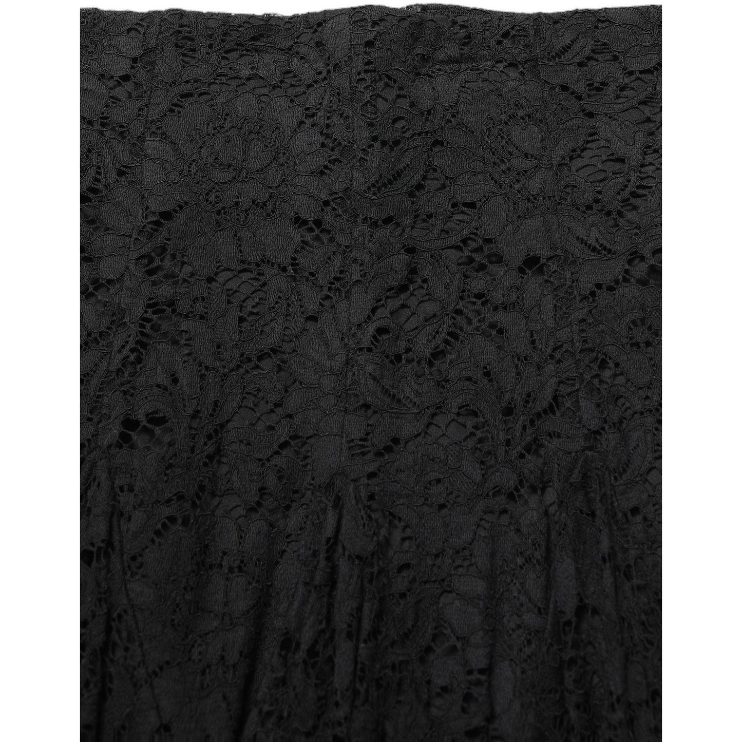 Dolce & Gabbana Black Floral Cut Out Lace A-line Mini Skirt
