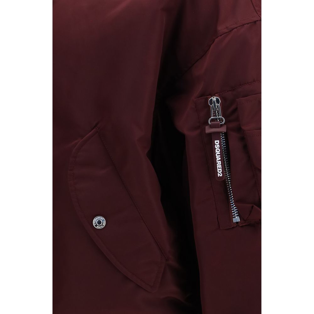 Dsquared² ’80s bomberjakke i nylon – bordeaux