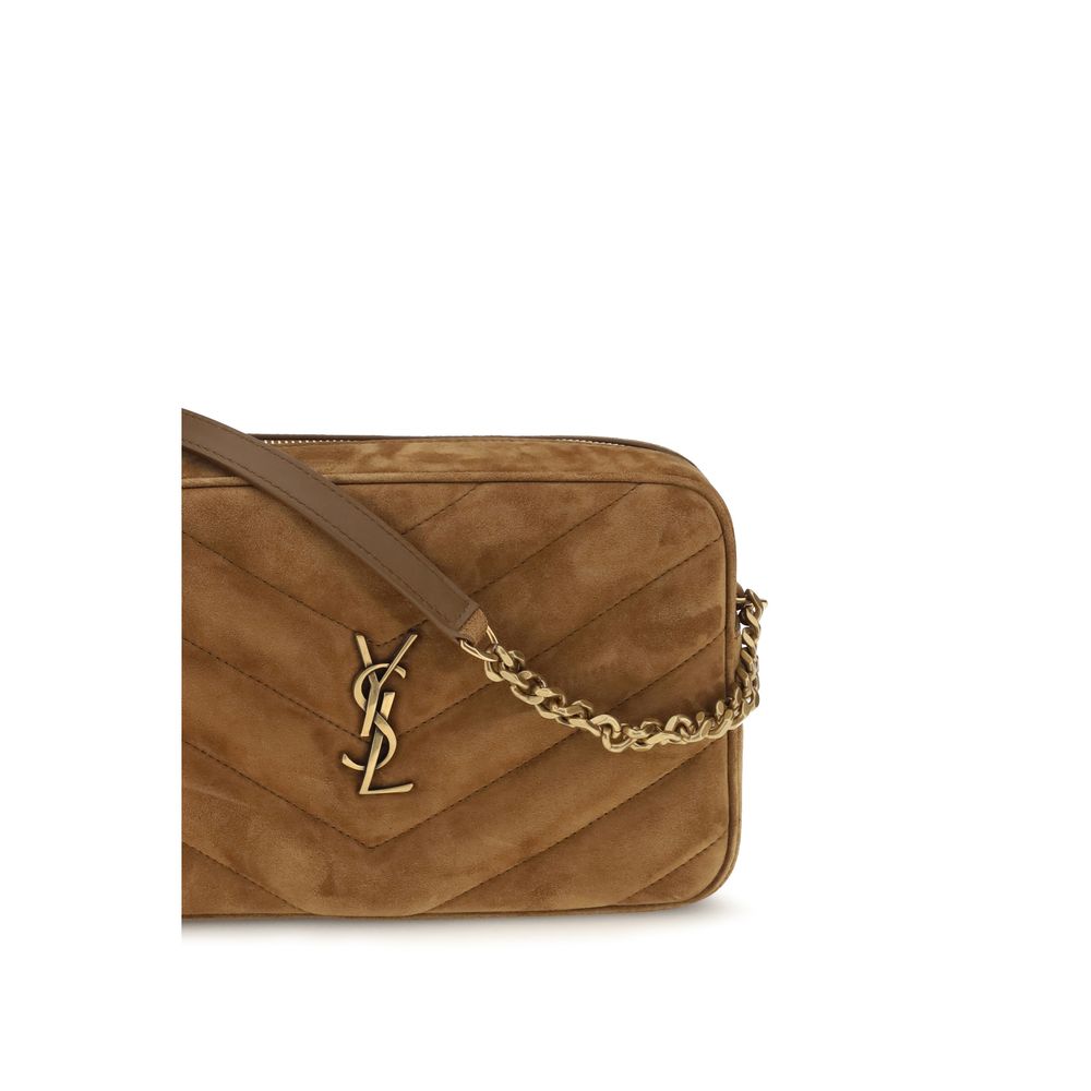 Saint Laurent Camera LouLou skuldertaske i ruskind – brun
