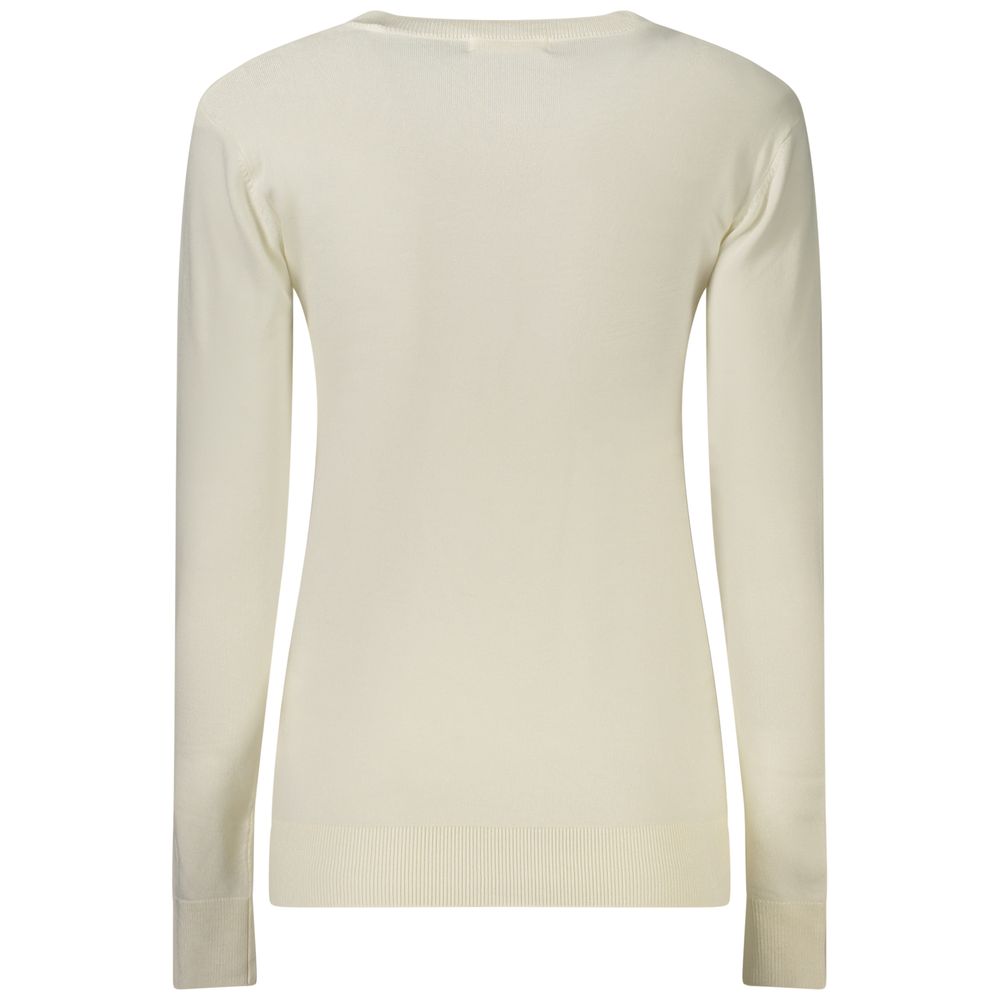 Guess Jeans sweatshirt med rhinsten og broderi – hvid