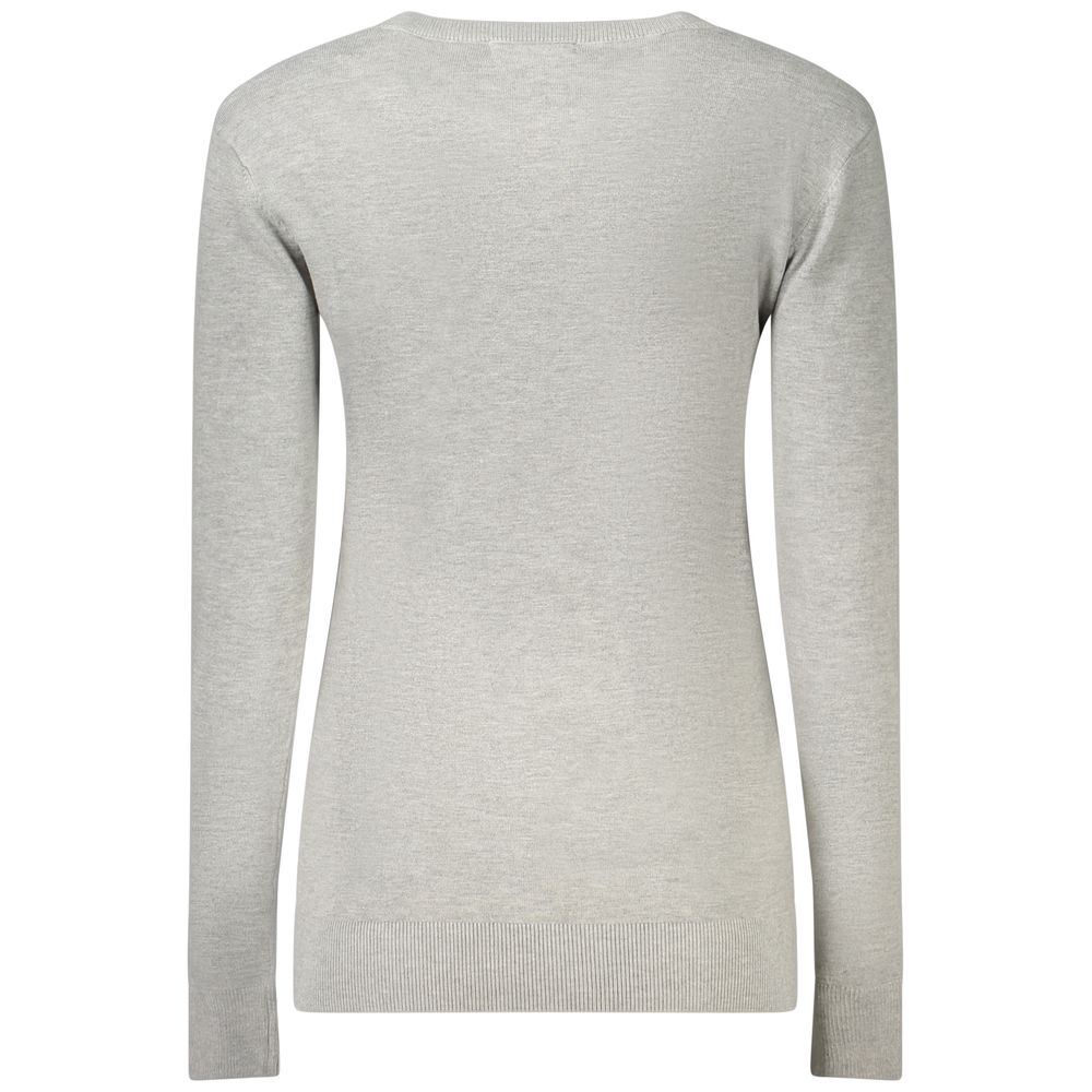 Guess Jeans sweatshirt med rhinsten og broderi – grå