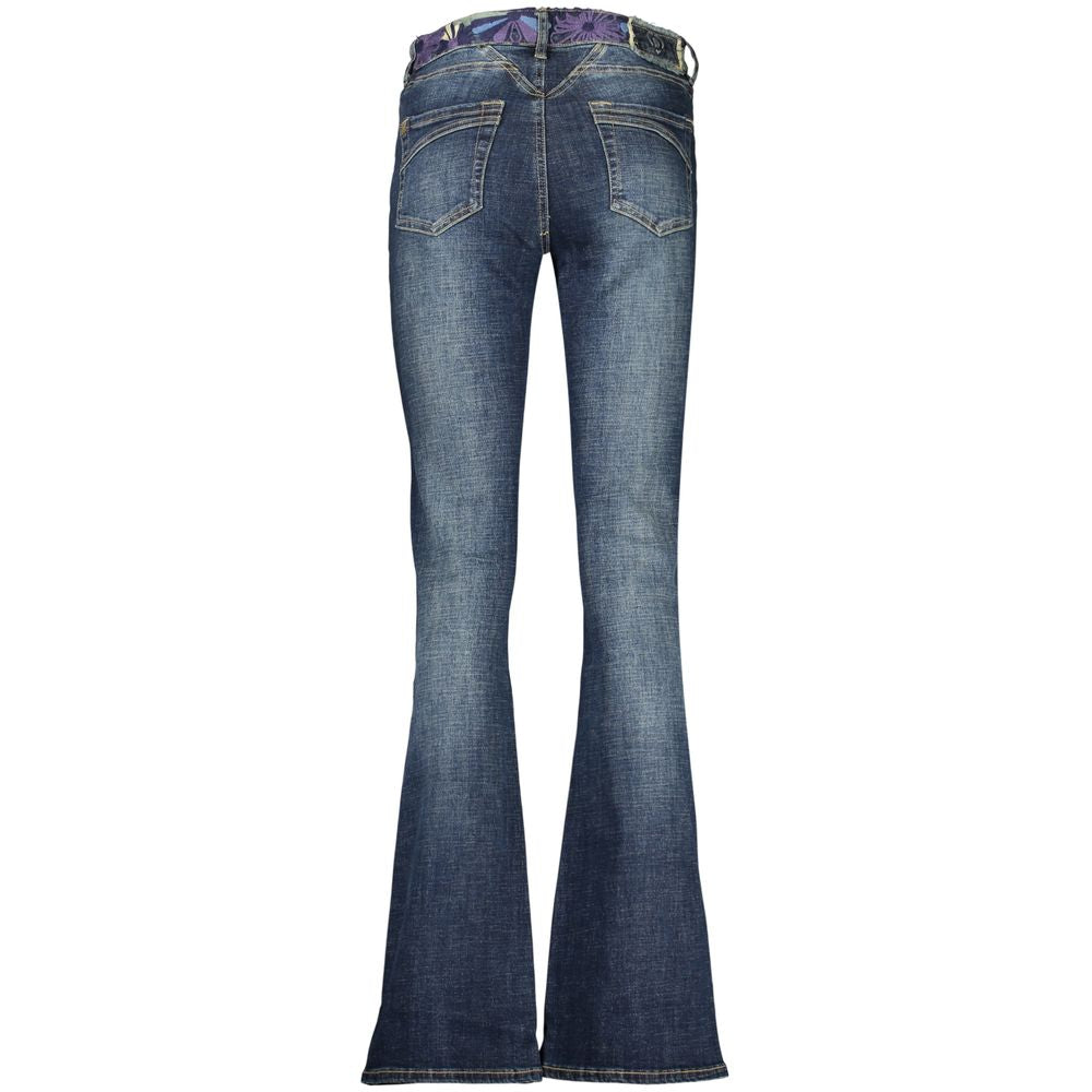 Desigual jeans med broderi til kvinder – blå