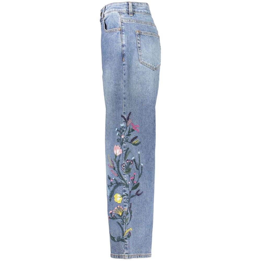 Desigual Bridget jeans med broderi – blå