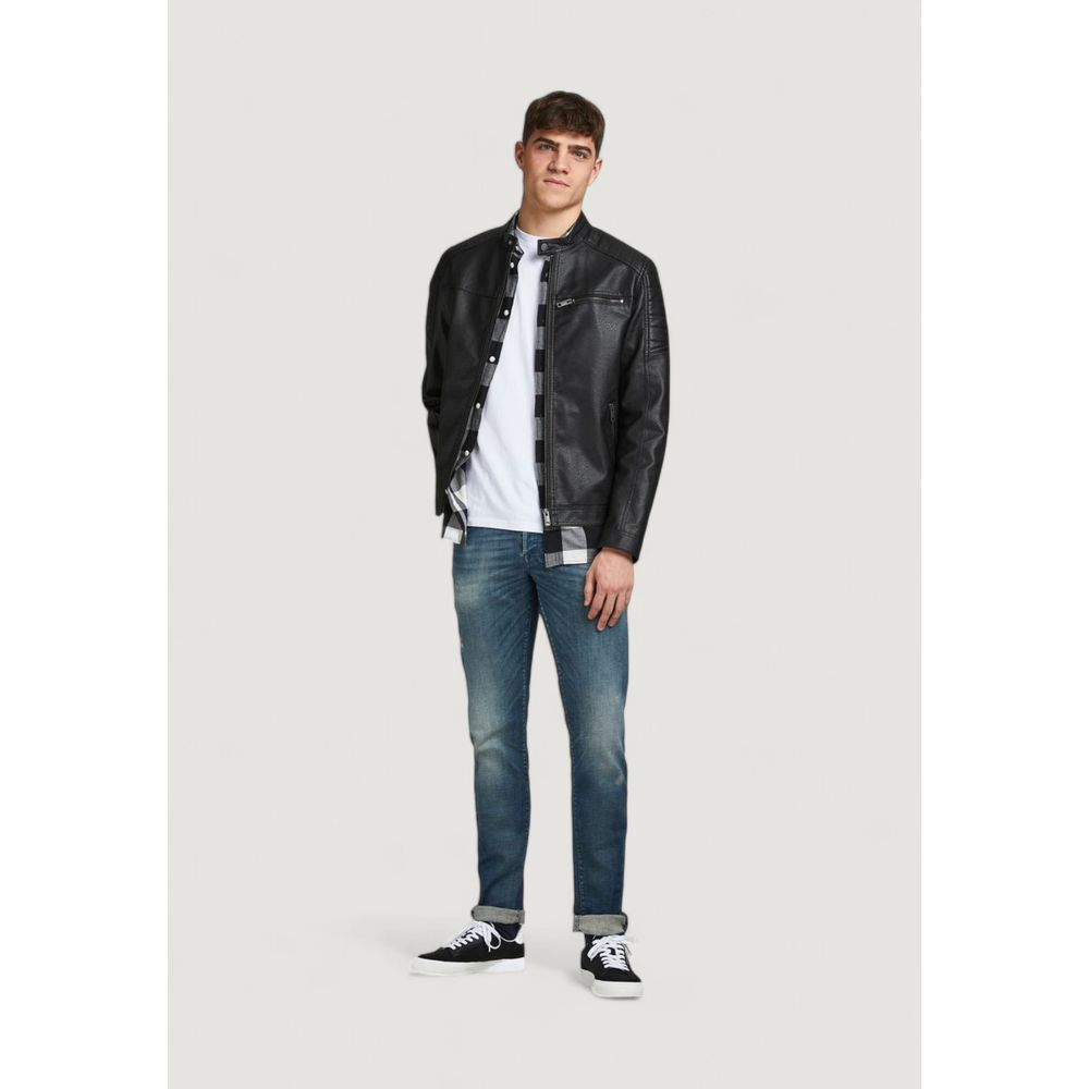 Jack & Jones JJEROCKY NOOS jakke i kunstlæder – sort