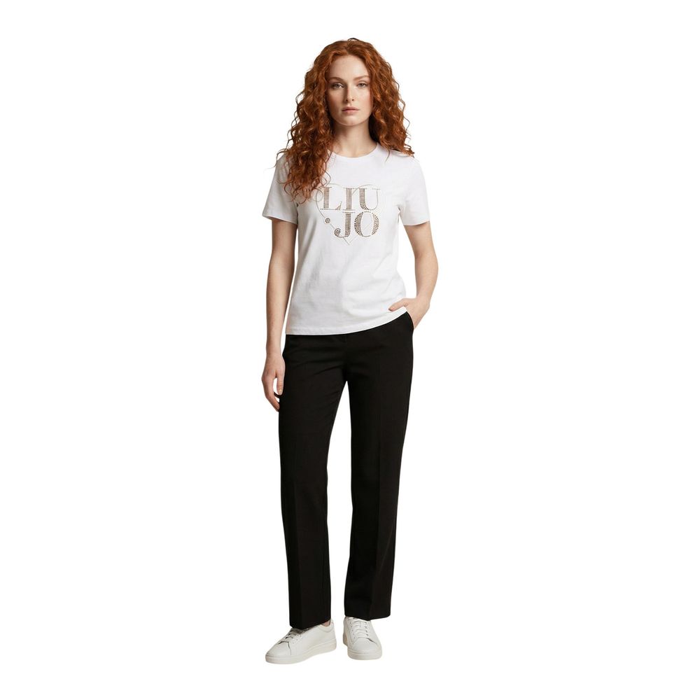 Liu Jo WA6489 JS923 T-shirt i bomuld til kvinder – hvid