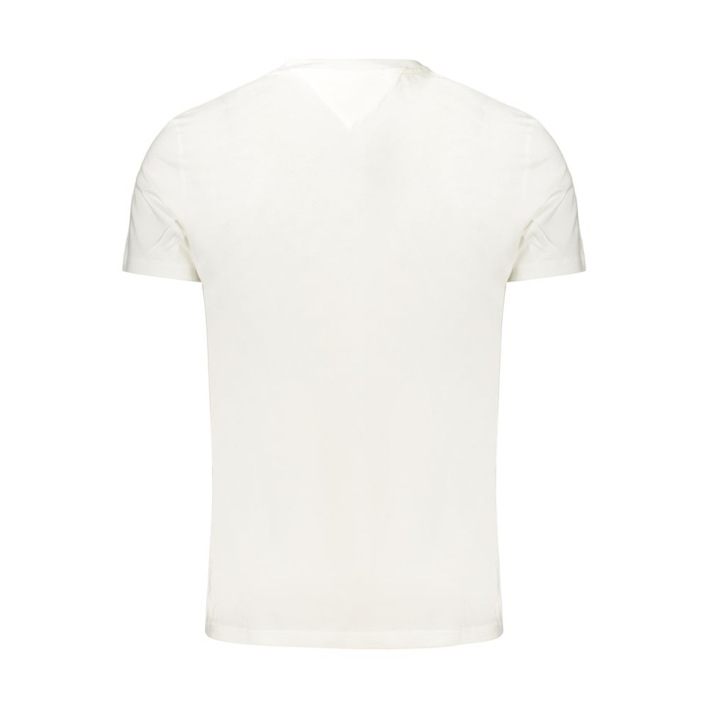 Tommy Hilfiger T-shirt med logoprint til mænd – hvid
