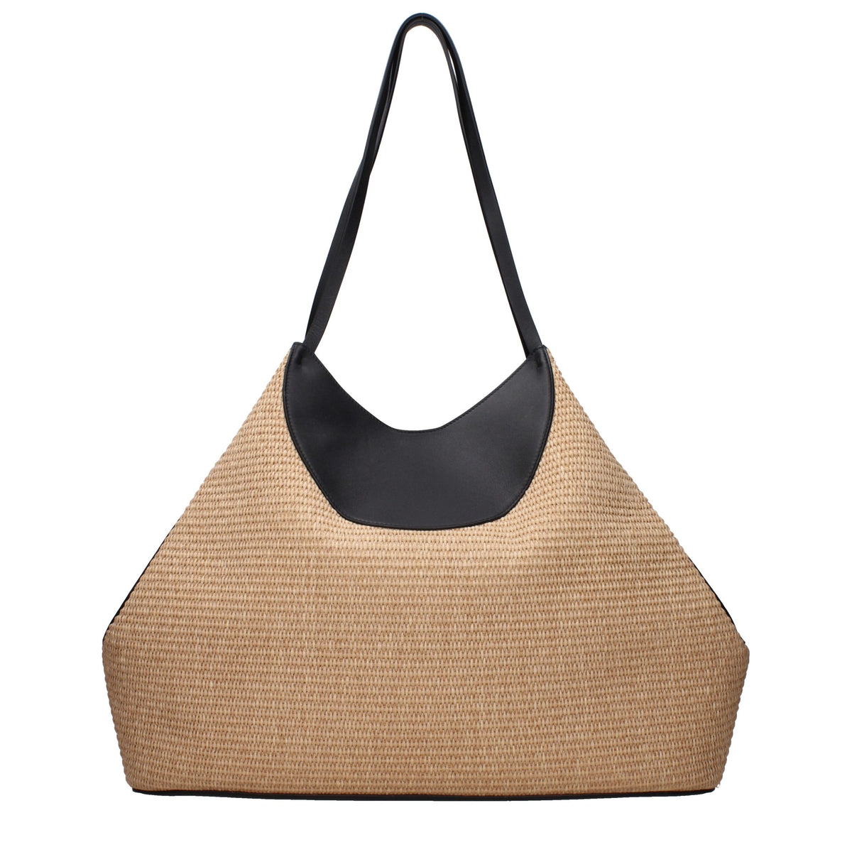 Beige Givenchy skuldertaske i raffia