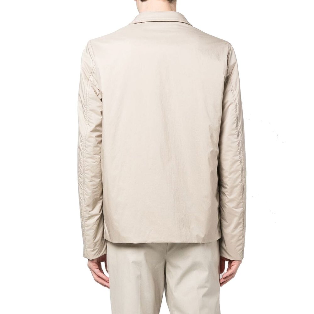Herno beige lang jakke i polyamid