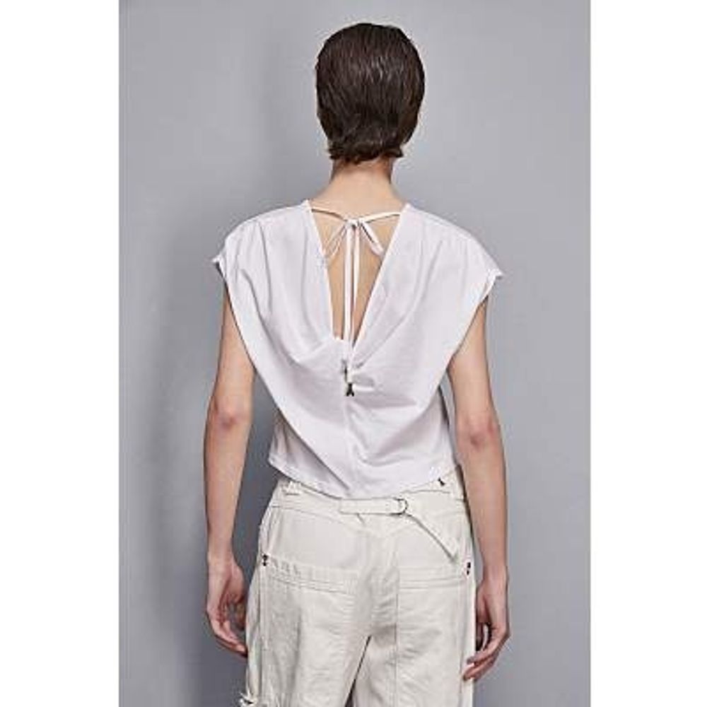 Hvid Patrizia Pepe T-shirt i bomuld