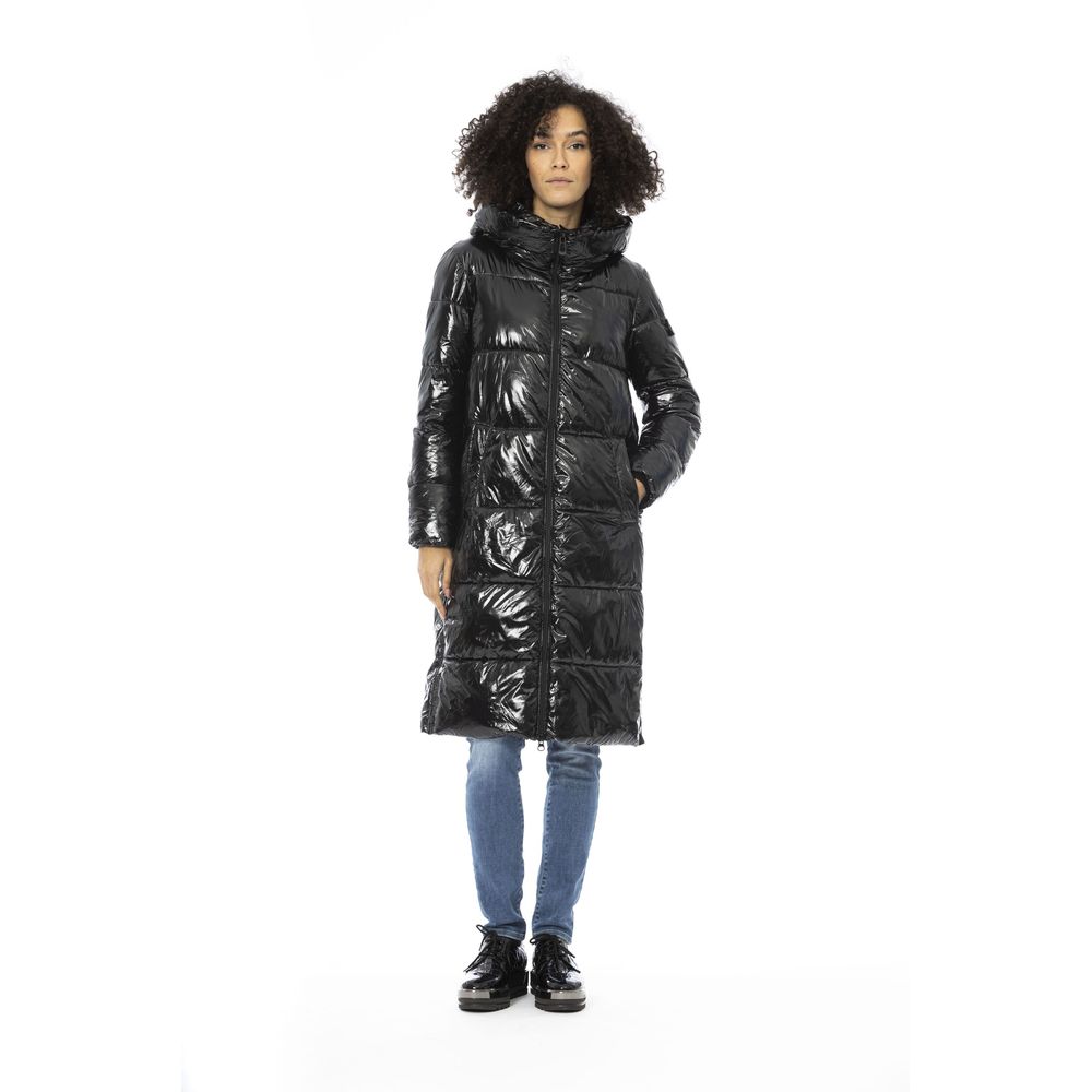 Sort Baldinini Trend parka i nylon til kvinder
