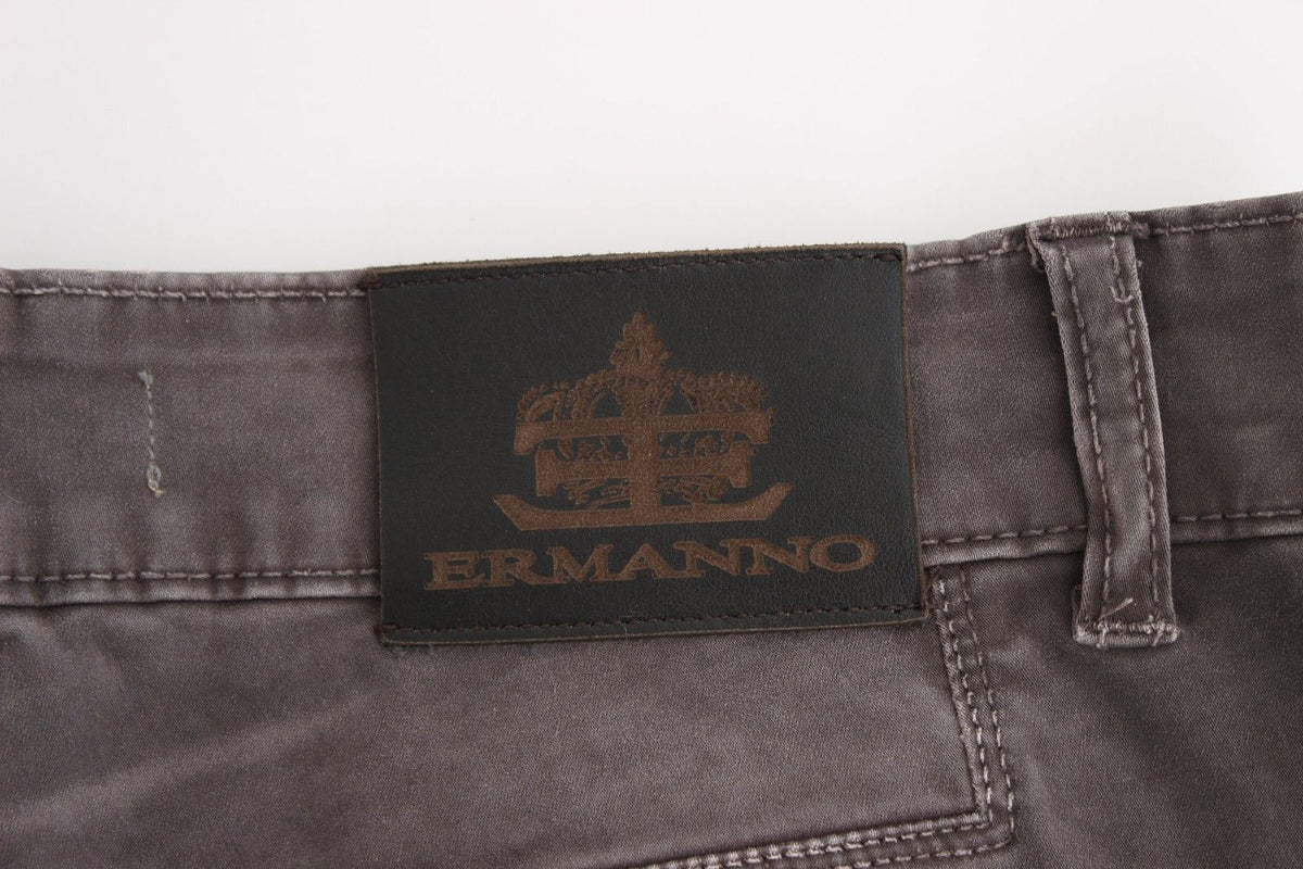 Grå Ermanno Scervino skinny jeans i bomuld med stretch