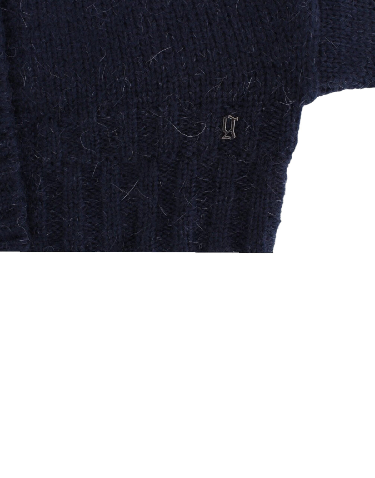 Blå John Galliano cropped cardigan i akryl og mohair