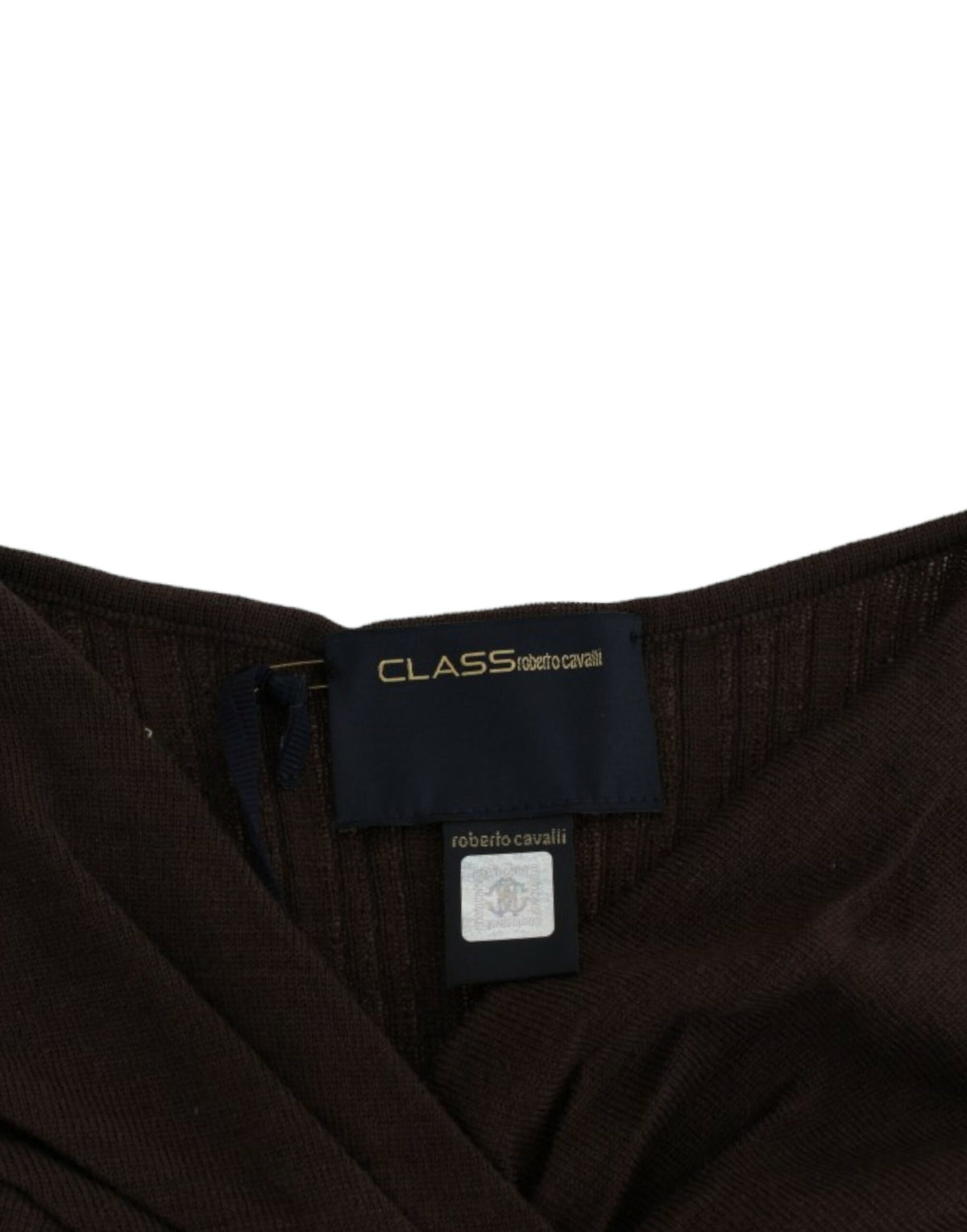 Brun Class Roberto Cavalli Keyhole striktrøje i jomfruuld