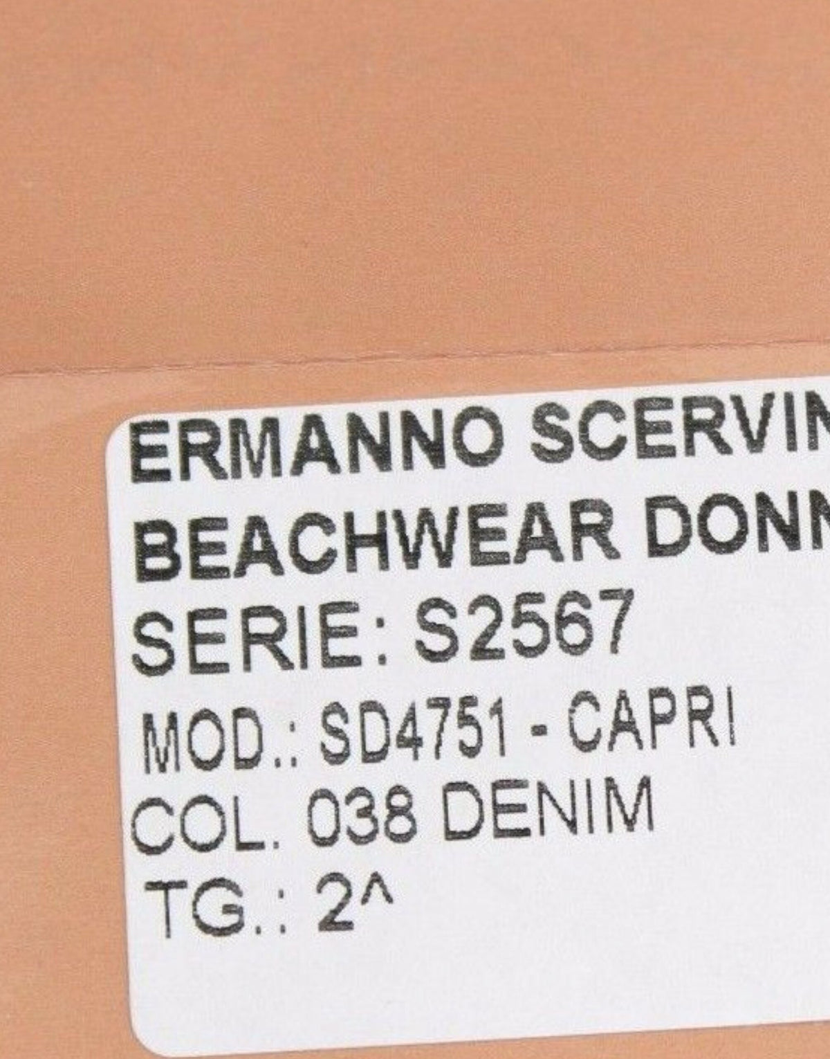 Blå Ermanno Scervino Beachwear capri-jeans i bomuld, nylon og elastan