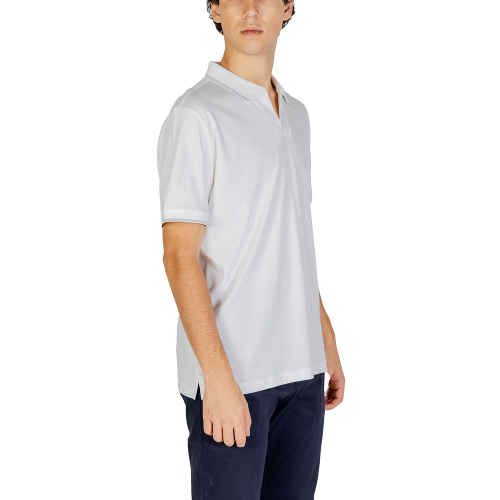 Calvin Klein Jeans Smooth Cotton Open K10K113072 polo til mænd – hvid