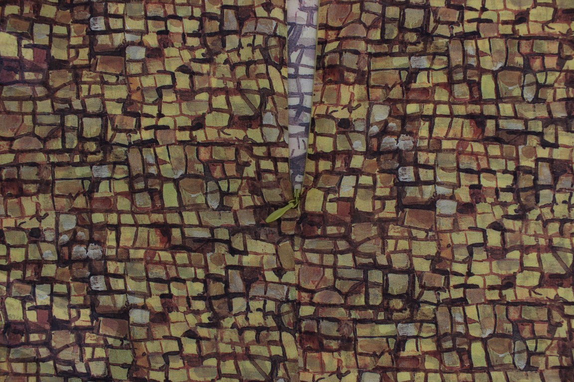 Dolce & Gabbana Multicolor Mosaic Print Silk Blouse T-shirt