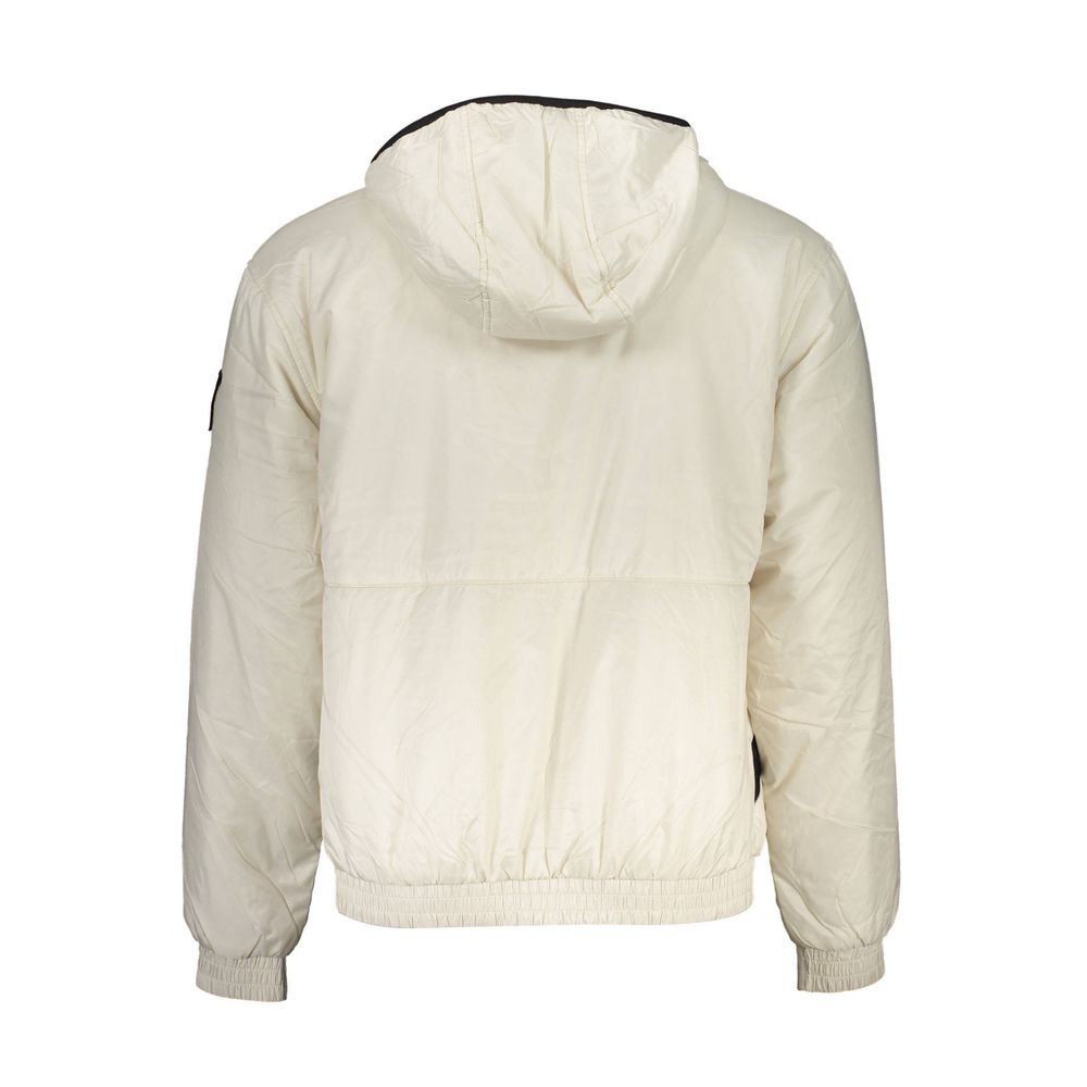 Calvin Klein beige hættejakke i genanvendt polyester