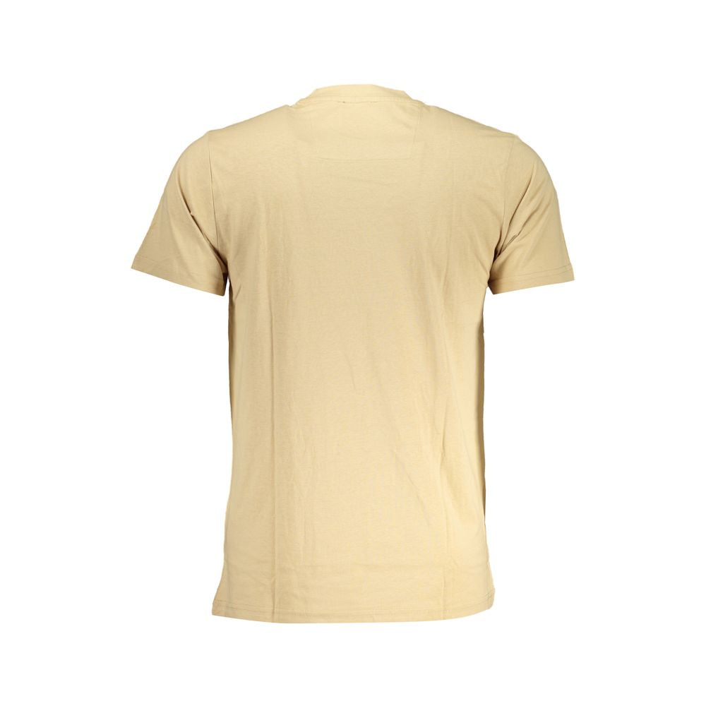 Cavalli Class Beige Cotton Men T-Shirt