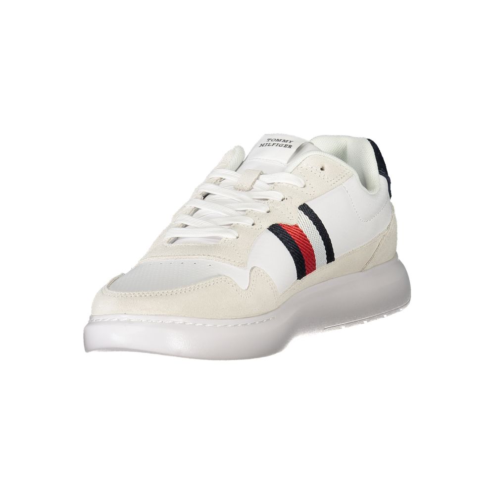 Tommy Hilfiger White Leather Men Sneakers