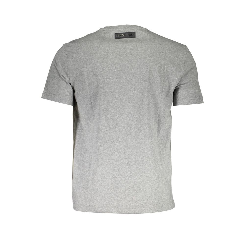 Plein Sport T-shirt i bomuld med V-hals til mænd – grå