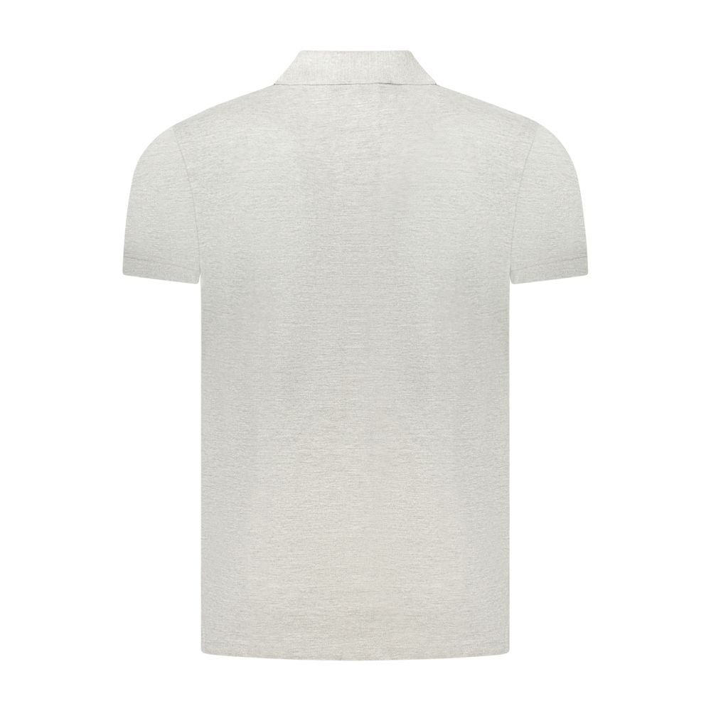 Cavalli Class Grigio Cotton Men's Polo Shirt