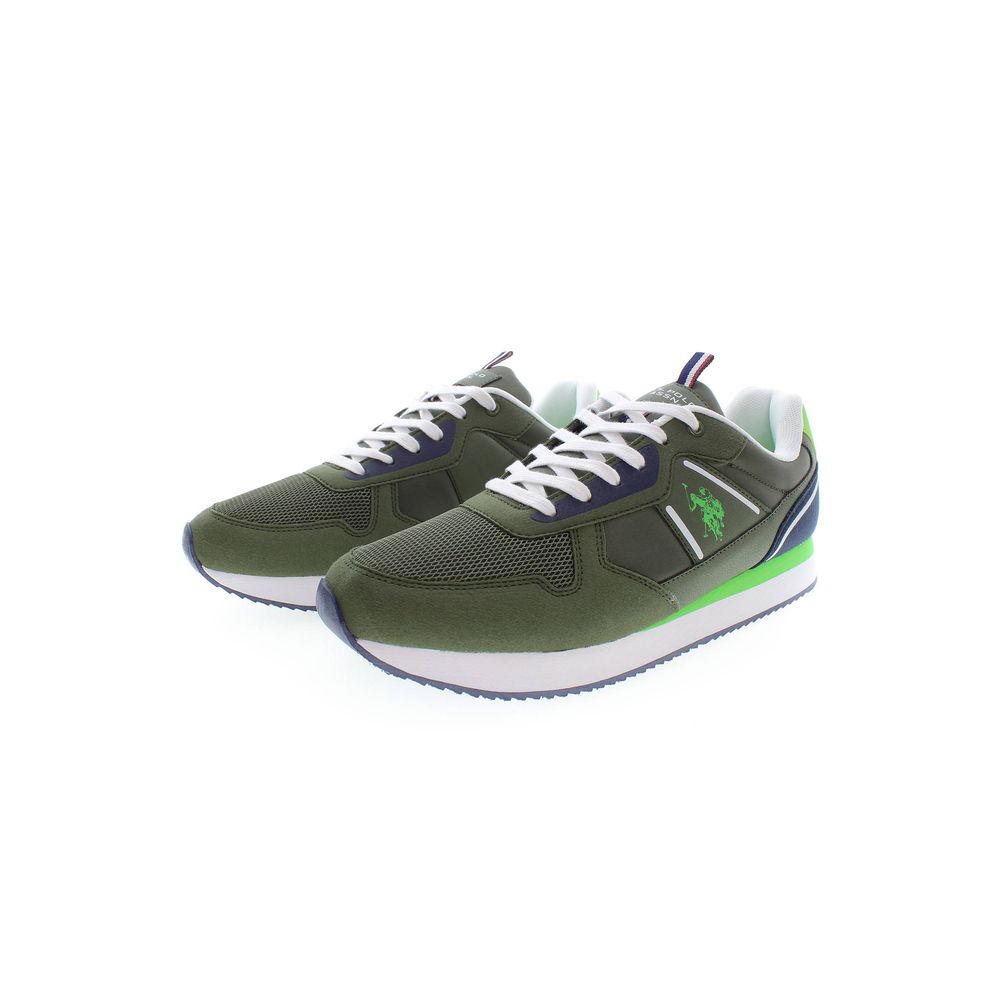 U.S. POLO ASSN. Green Polyester Men Sneakers