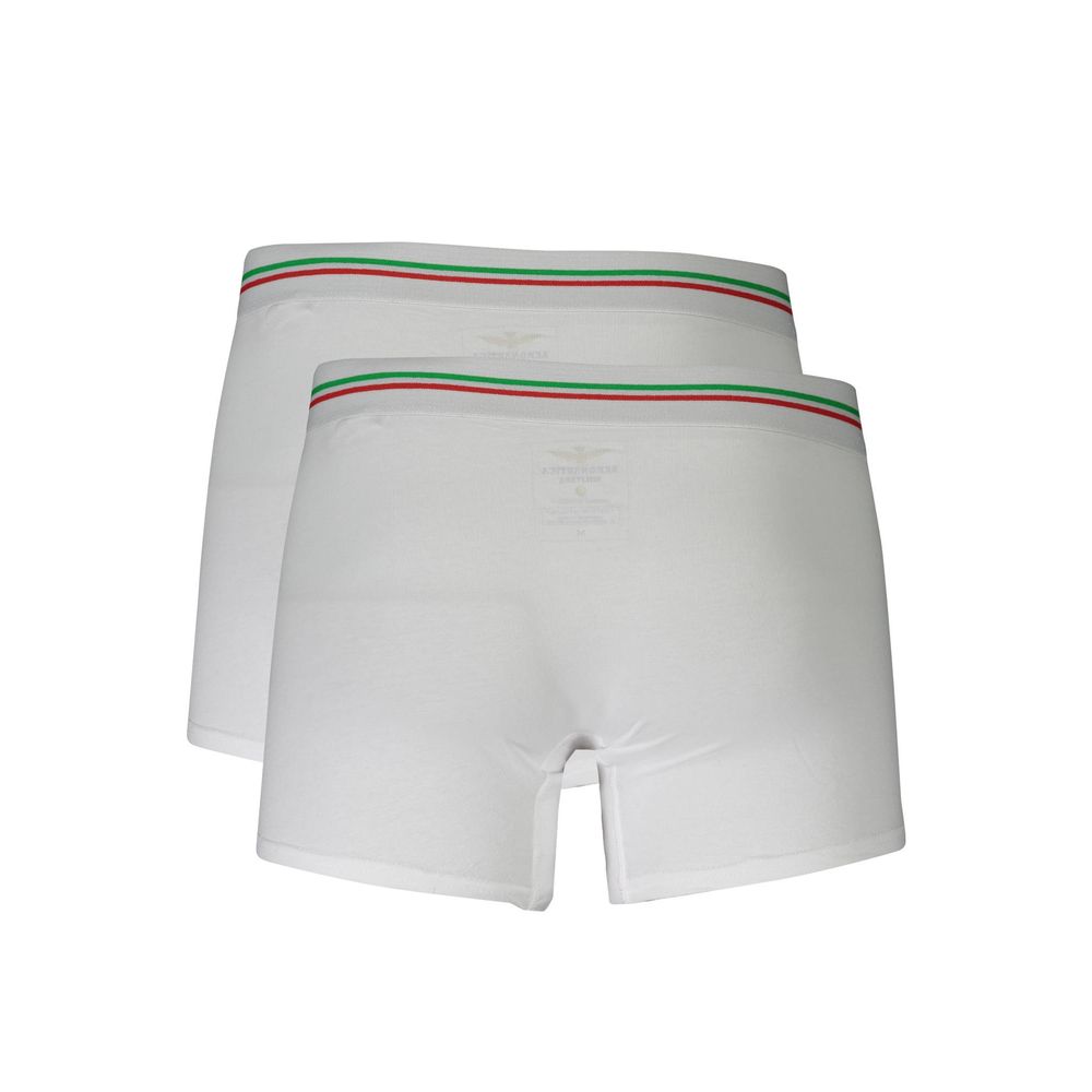 Aeronautica Militare White Cotton Men Boxer