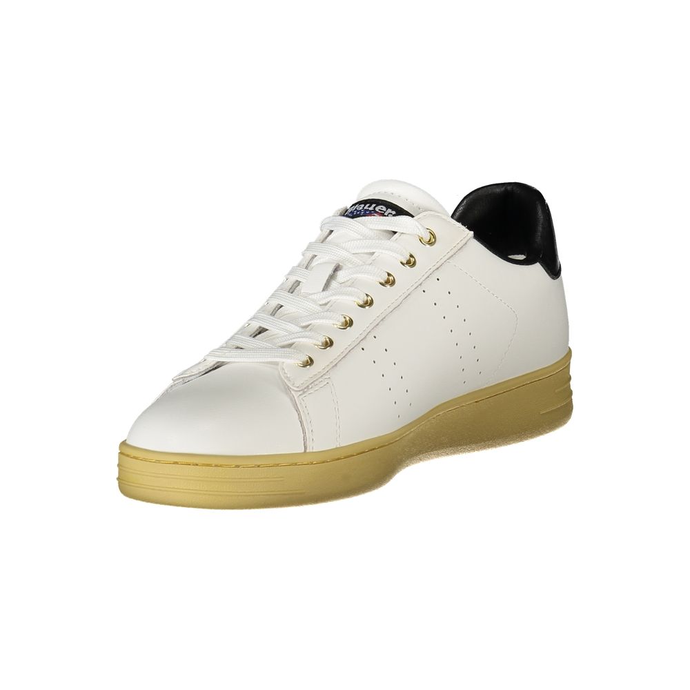 Blauer sneakers til mænd med sort kontrast – hvid
