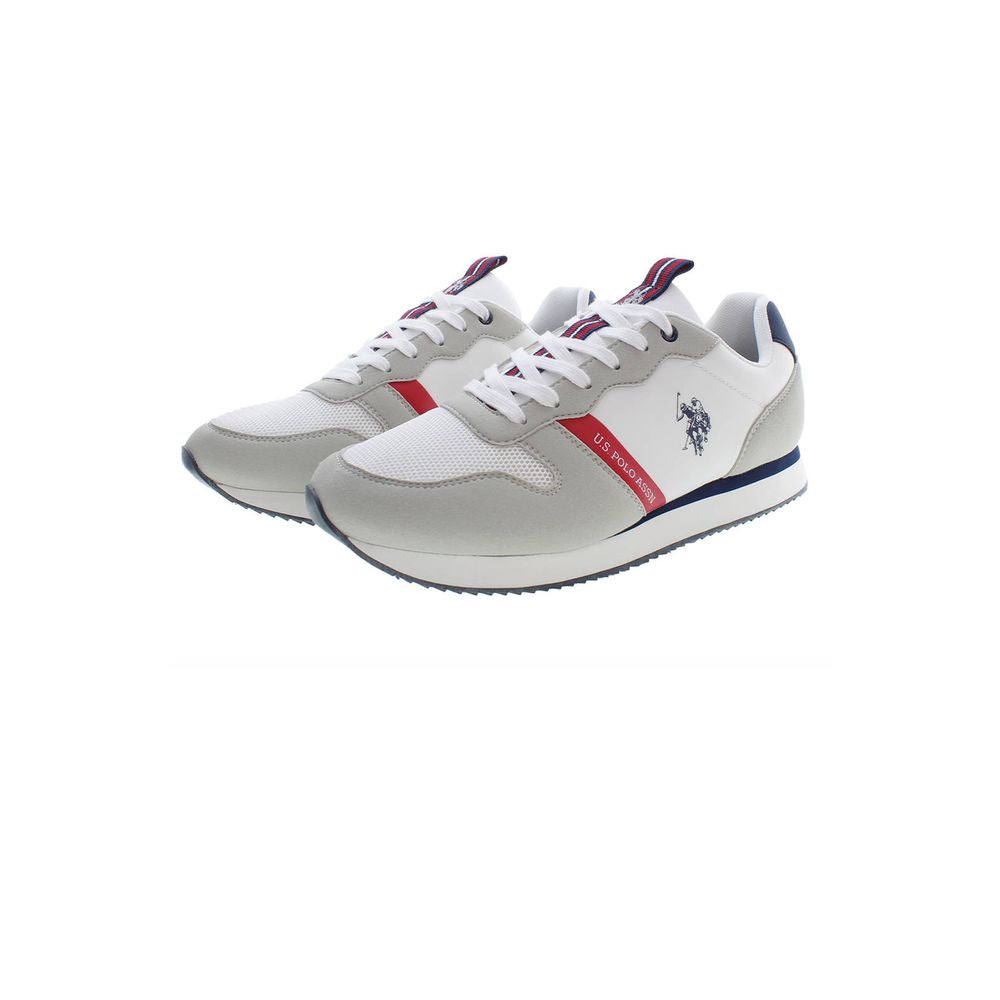 U.S. POLO ASSN. White Polyester Men Sneakers